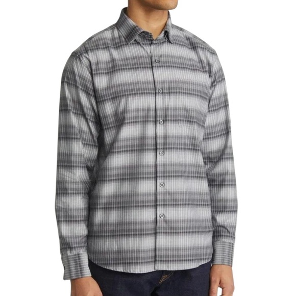 TOMMY BAHAMA | Men’s Lazlo Ombre Stripe Fog Grey Silk Blend L/S Shirt size 3XLB - Picture 1 of 16